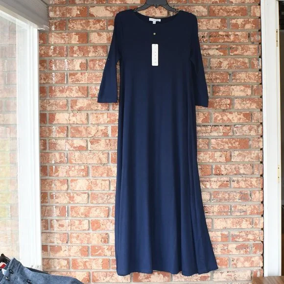Landa Navy Blue Maxi Dress NWT - Picture 1 of 3